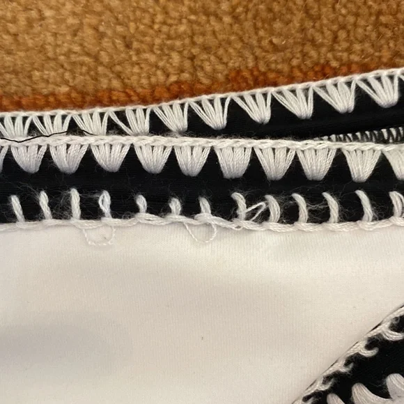 Seafolly summer vibe hipster bikini bottoms white black US 12 - Picture 5 of 8